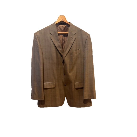 Calvin Klein Mens Blazer Suit Jacket Checked Measurements in photos Size 44R - Picture 1 of 15